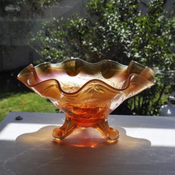 Fenton Glass footed candy dish
