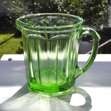 Sierra Uranium Glass Green Buttermilk Pitcher