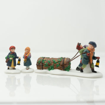 Department 56 Dickens' Village Series Bringing Home The Yule Log at Bowditch Antiques and Collectibles
