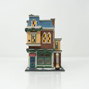 Department 56 Dickens' Village Series Midtown Barbershop at Bowditch Antiques and Collectibles