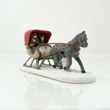 Department 56 Dickens' Village Series One Horse Open Sleigh at Bowditch Antiques and Collectibles