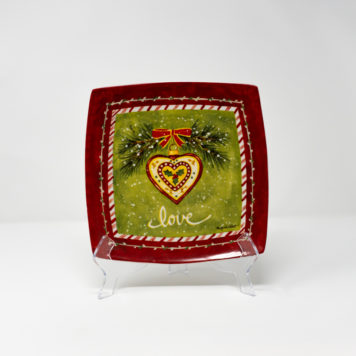 Square Christmas Themed Plates (set of 4) at Bowditch Antiques and Collectibles