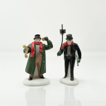 Department 56 Dickens' Village Series Town Crier & Chimney Sweep at Bowditch Antiques and Collectibles