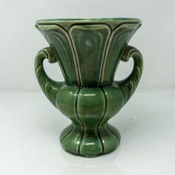 Vintage McCoy Floraline Two Handled Urn at Bowditch Antiques and Collectibles