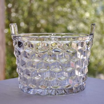 Fostoria American ice bucket wth handles on sides