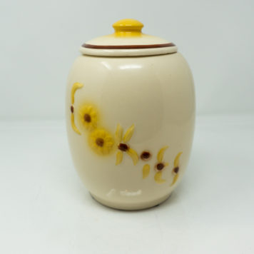 Hull Pottery # 48 Sunflower Cookie Jar and Lid at Bowditch Antiques and Collectibles