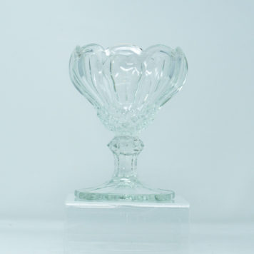 Lead Crystal Tulip Bowl on a Pedestal at Bowditch Antiques and Collectibles