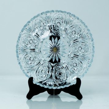 Round Leaded Glass with Intricate Design