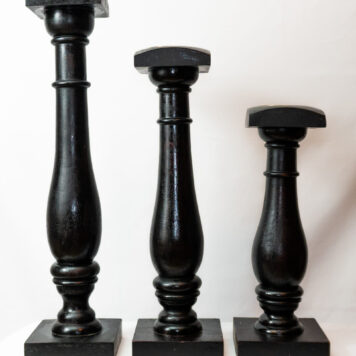 Handmade wooden candlesticks