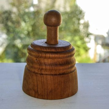 Bowditch Antiques Vintage Wooden Carved Butter Shaper w/ Swan Design